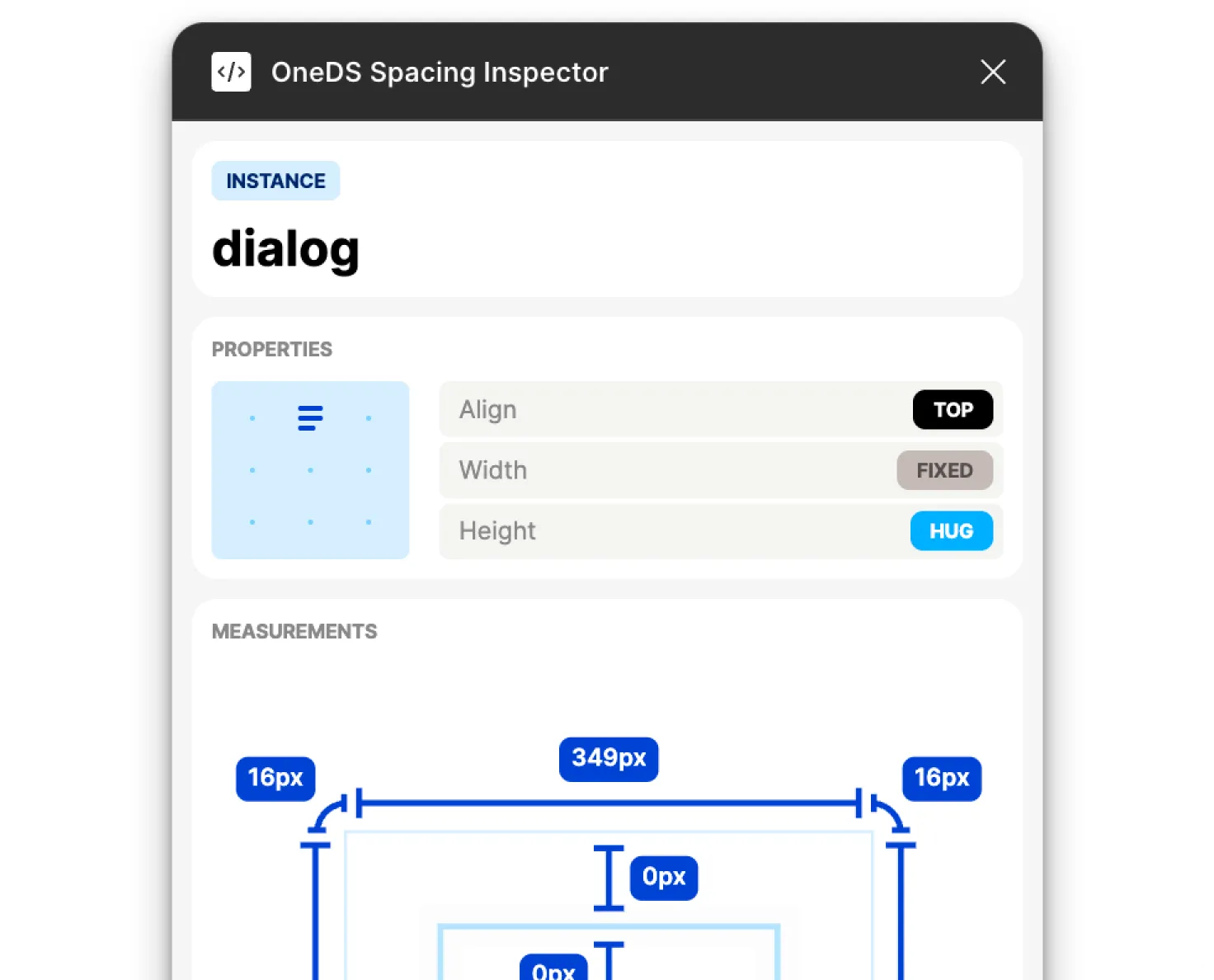 OneDS Spacing Inspector plugin preview